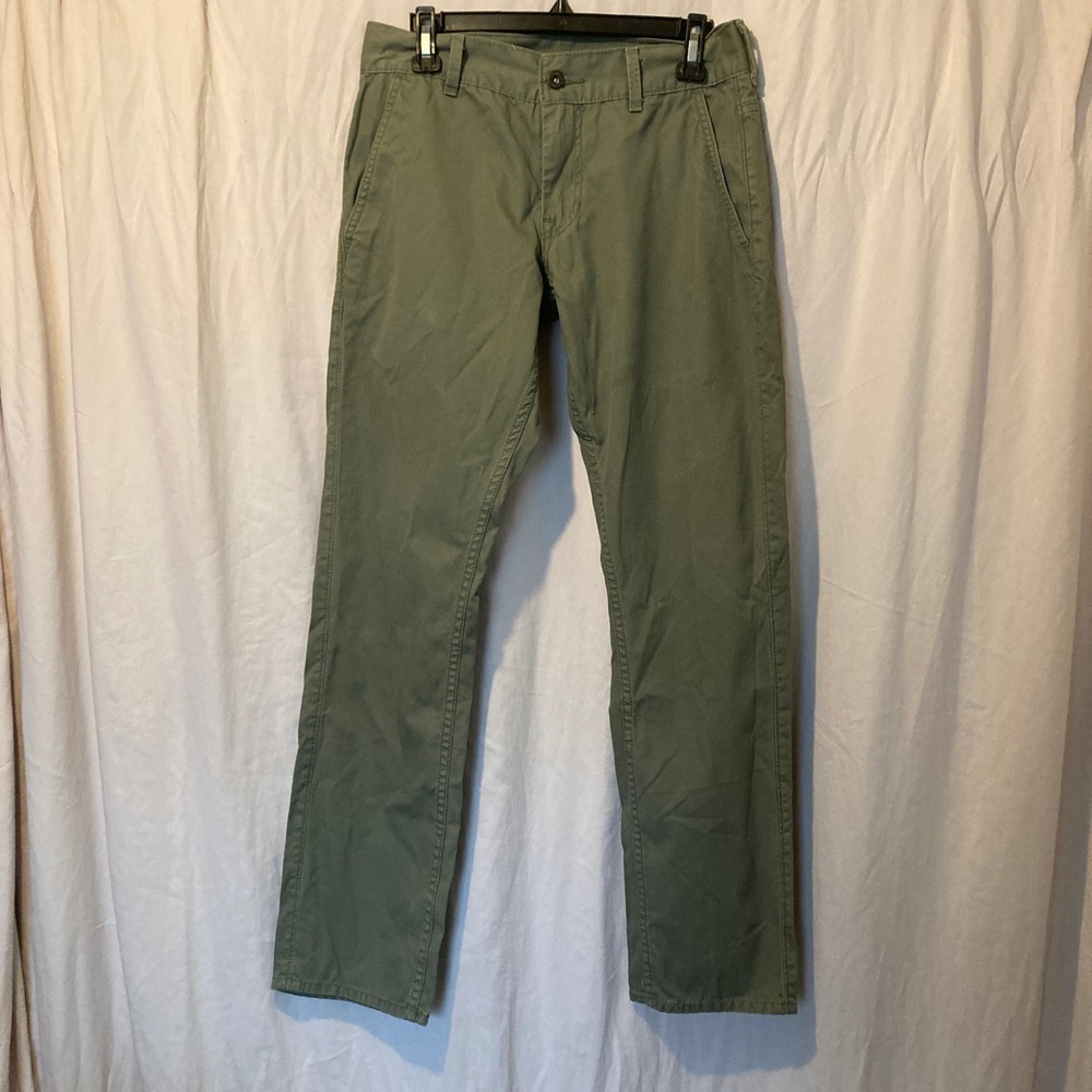 Levis 511 Skinny Fit Olive Green Chino Pants Mens 30x30 Cotton Twill